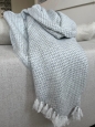 Kašmírová deka bielo-strieborno šedá